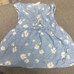Carter's Light Blue Dress with White Floral Pattern